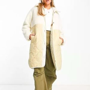 Brand New Abercrombie Sherpa Quilted Coat